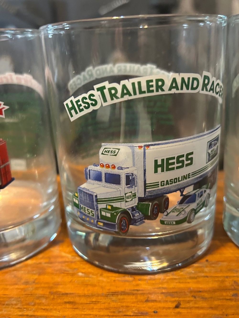 Set of 4 Hess Truck Glasses Tumblers